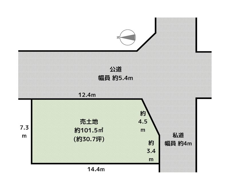 名古屋市守山区幸心2丁目 土地の図面