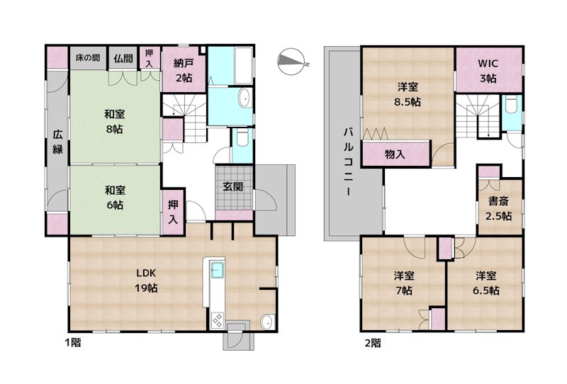 日進市香久山1丁目 中古一戸建ての図面