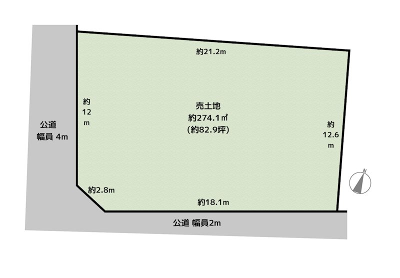 名古屋市守山区町南 土地の図面