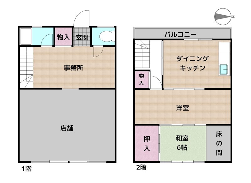 尾張旭市南原山町赤土 テラスハウスの図面