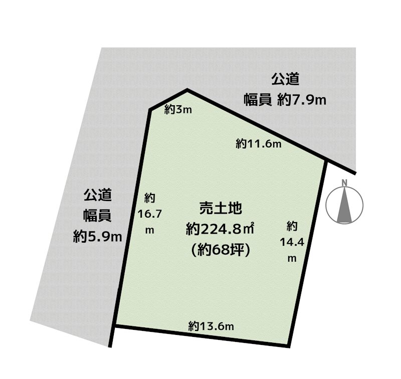 名古屋市天白区久方1丁目 土地の図面