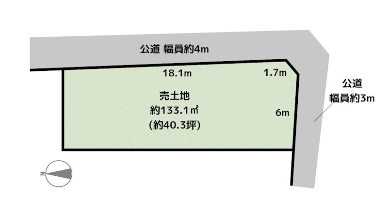 尾張旭市南原山町石原 1号地 土地の図面