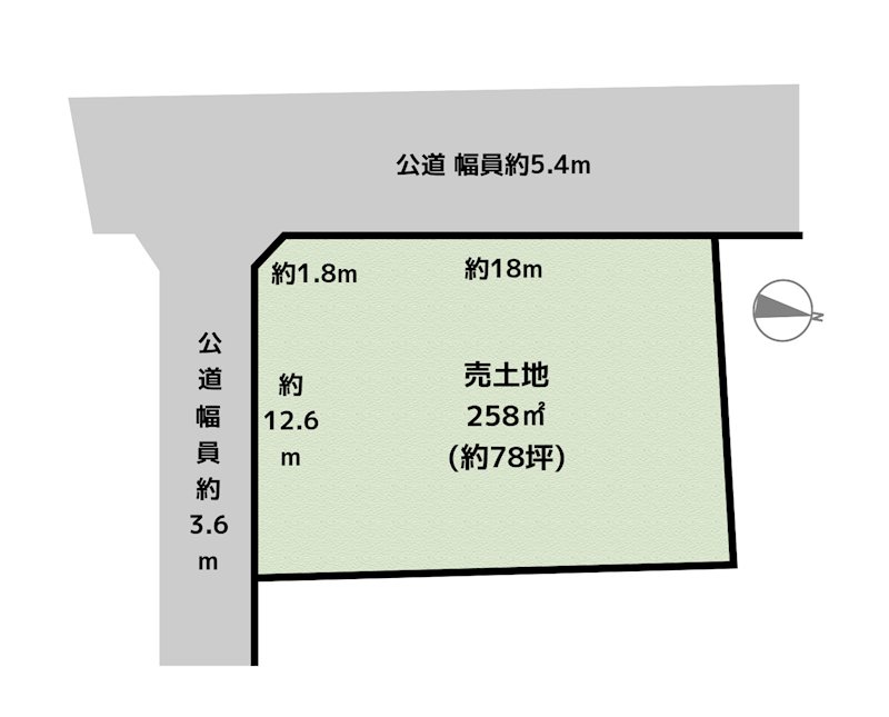 名古屋市守山区翠松園3丁目 土地の図面