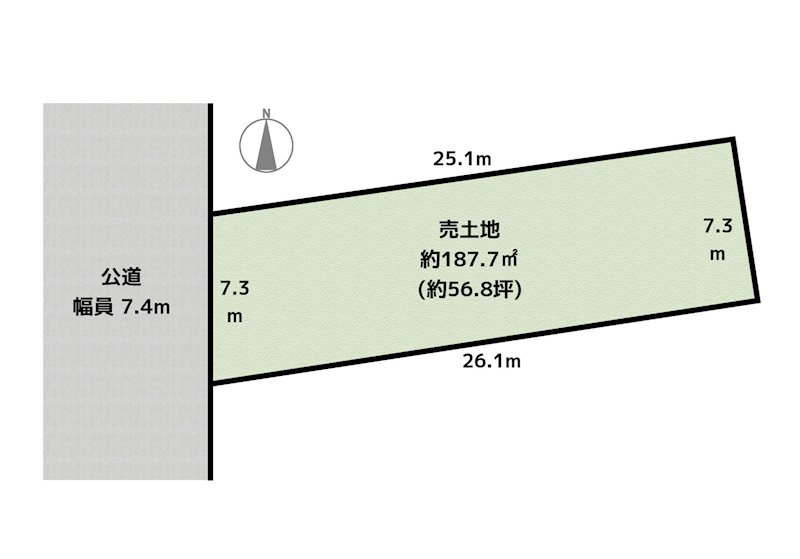 尾張旭市庄南町4丁目 2区画 土地の図面