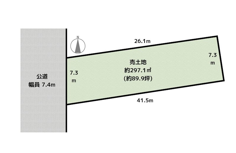 尾張旭市庄南町4丁目 1号地 土地の図面