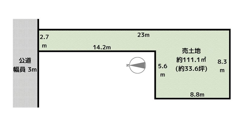 名古屋市守山区四軒家1丁目 土地の図面