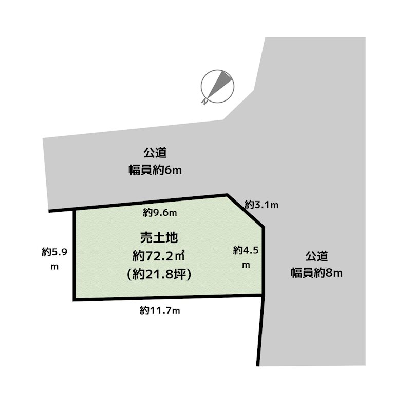 名古屋市天白区御前場町 土地の図面