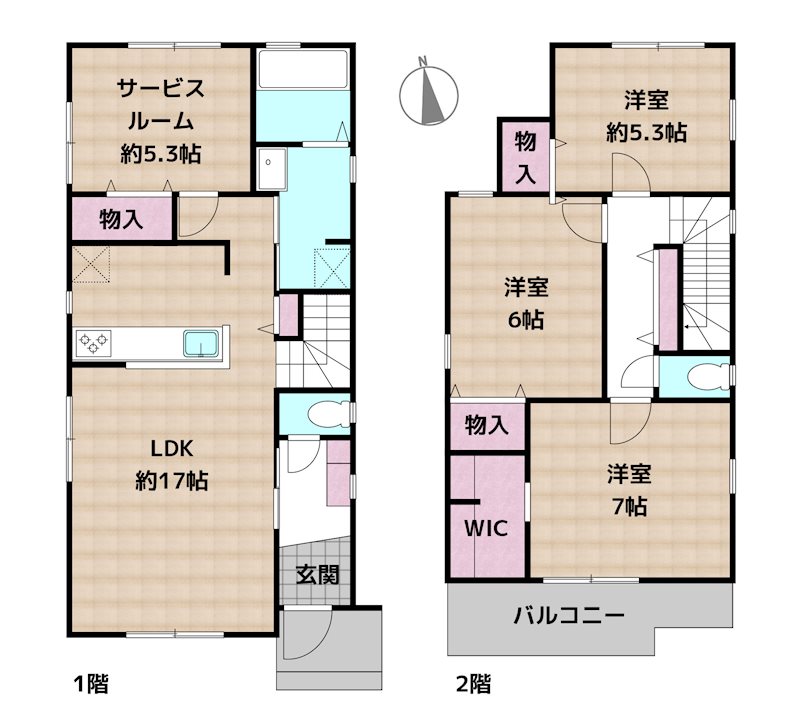 名古屋市名東区高針原2丁目 新築一戸建ての図面