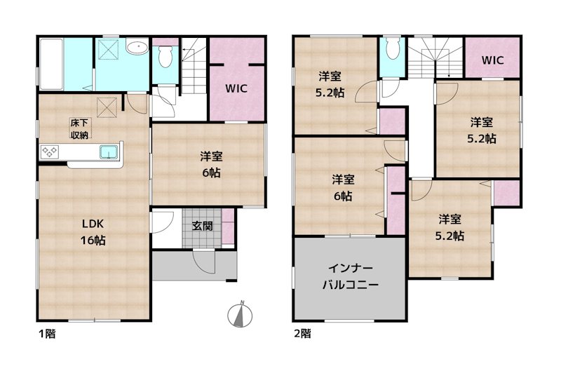 名古屋市守山区森孝4丁目 3号棟 新築一戸建ての図面