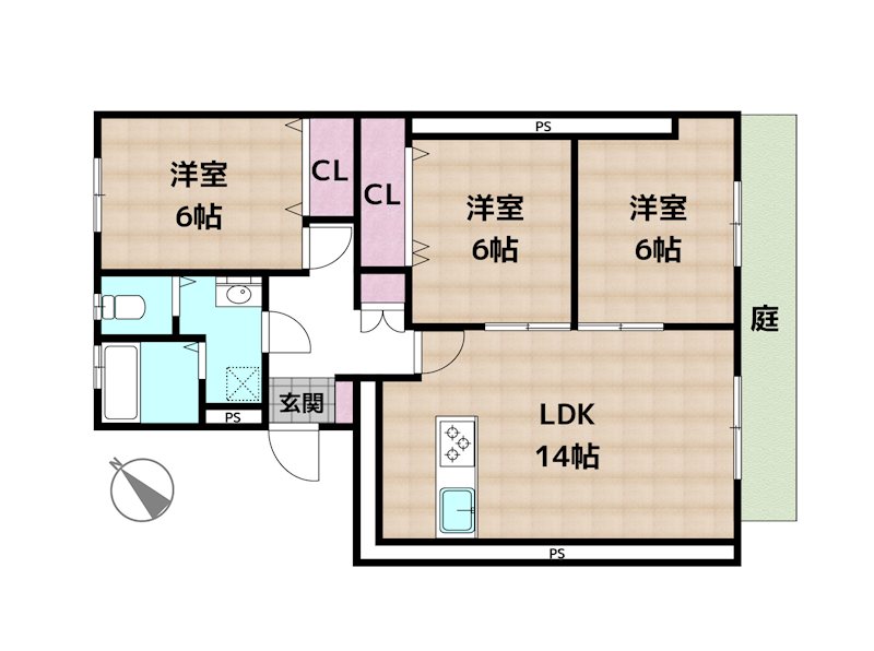 藤の上ハイツの図面