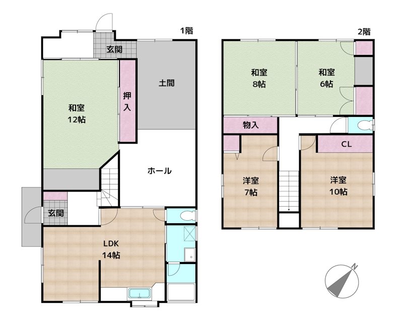 長久手市山野田 中古一戸建ての図面