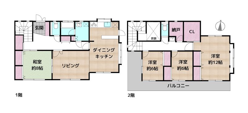 尾張旭市長坂町南山 中古一戸建ての図面