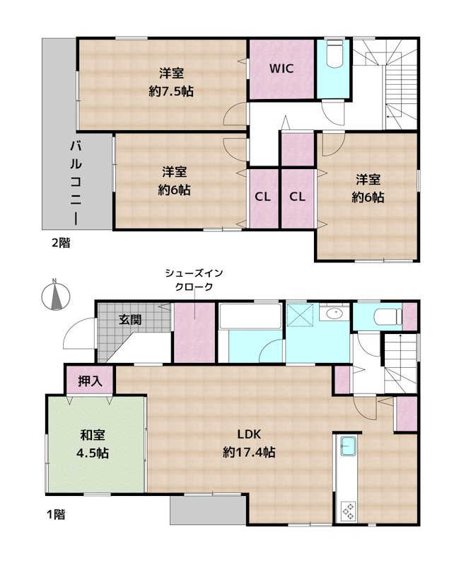 名古屋市天白区焼山2丁目 中古一戸建ての図面