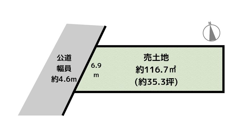 名古屋市守山区大字中志段味字曲畷 6号地 土地の図面