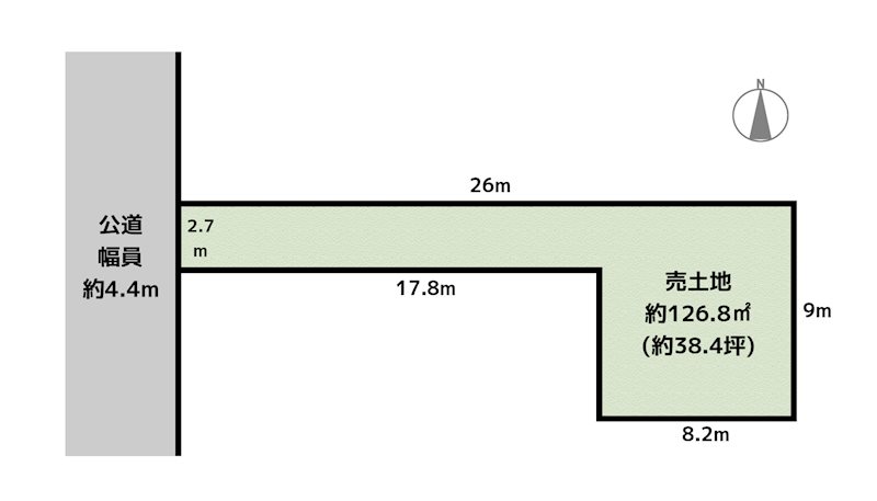 名古屋市守山区小幡2丁目 4号地 土地の図面
