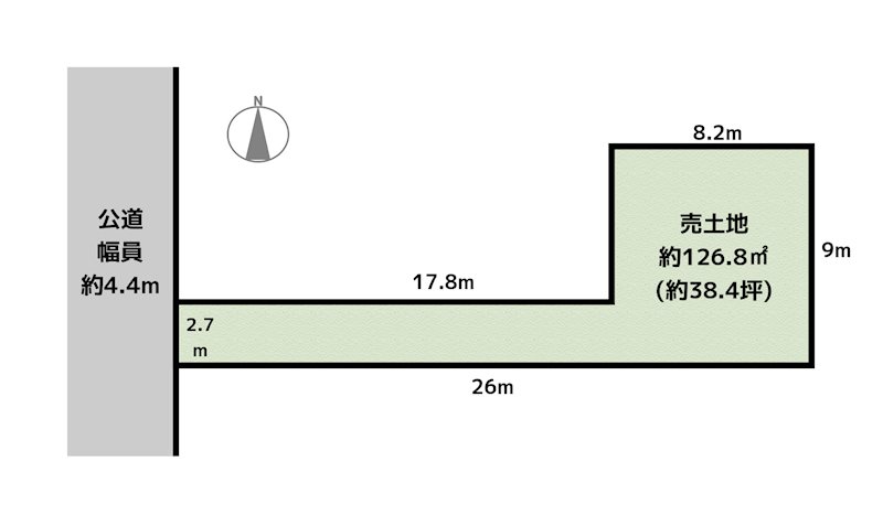 名古屋市守山区小幡2丁目 2号地 土地の図面