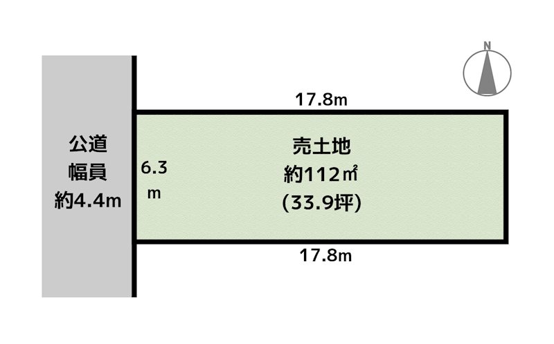 名古屋市守山区小幡2丁目 1号地 土地の図面