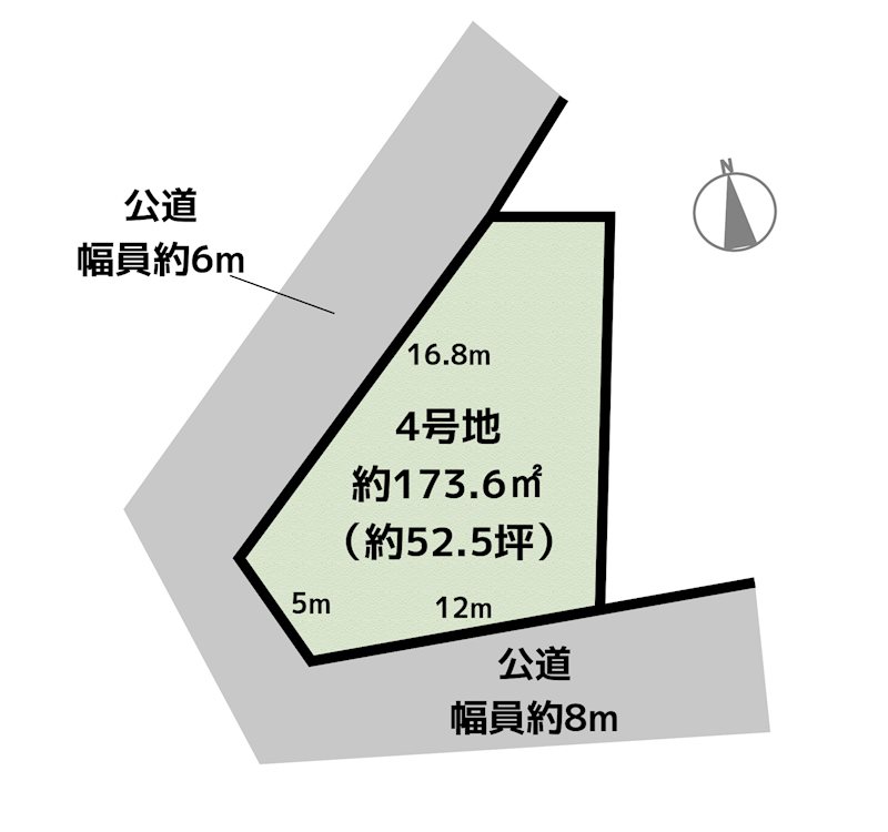名古屋市天白区植田山1丁目 4号地 土地の図面