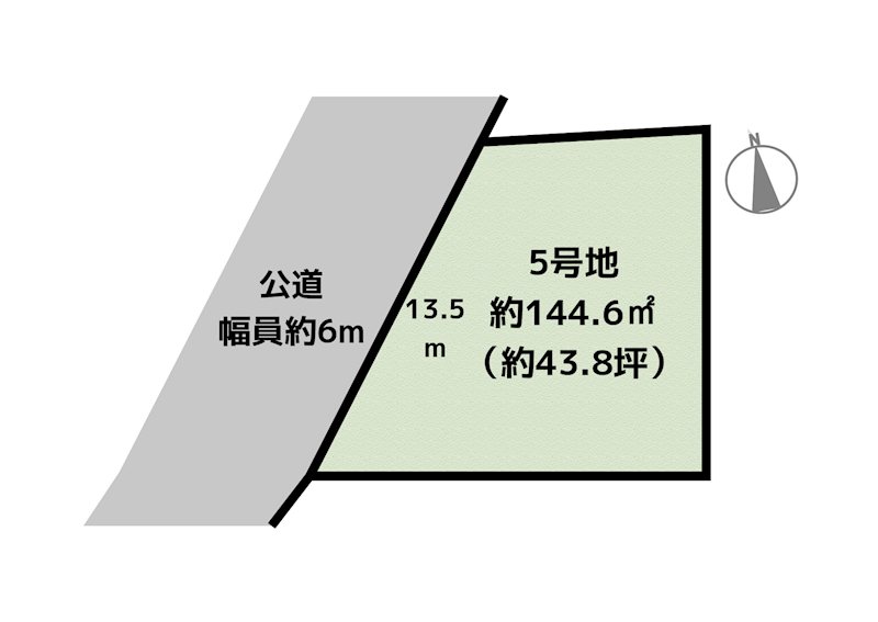 名古屋市天白区植田山1丁目 5号地 土地の図面