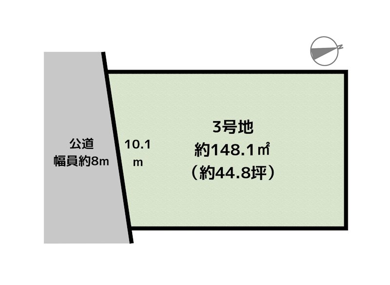 名古屋市天白区植田山1丁目 3号地 土地の図面
