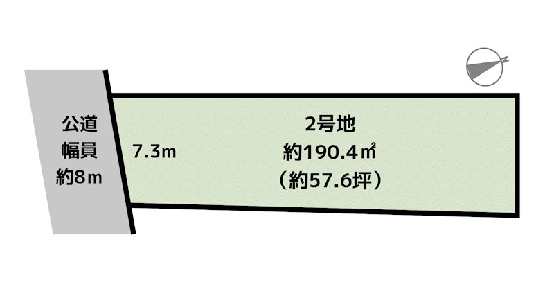 名古屋市天白区植田山1丁目 2号地 土地の図面