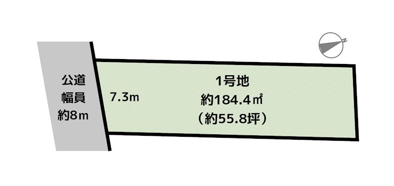 名古屋市天白区植田山1丁目 1号地 土地の図面