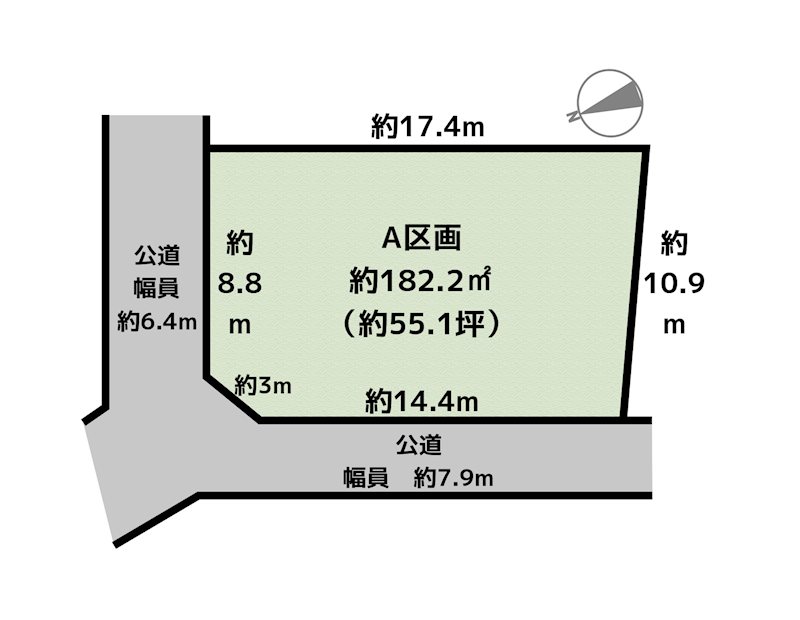 名古屋市天白区西入町 A号地 土地の図面