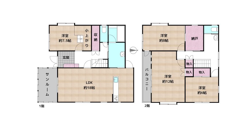 名古屋市天白区梅が丘5丁目 中古一戸建ての図面