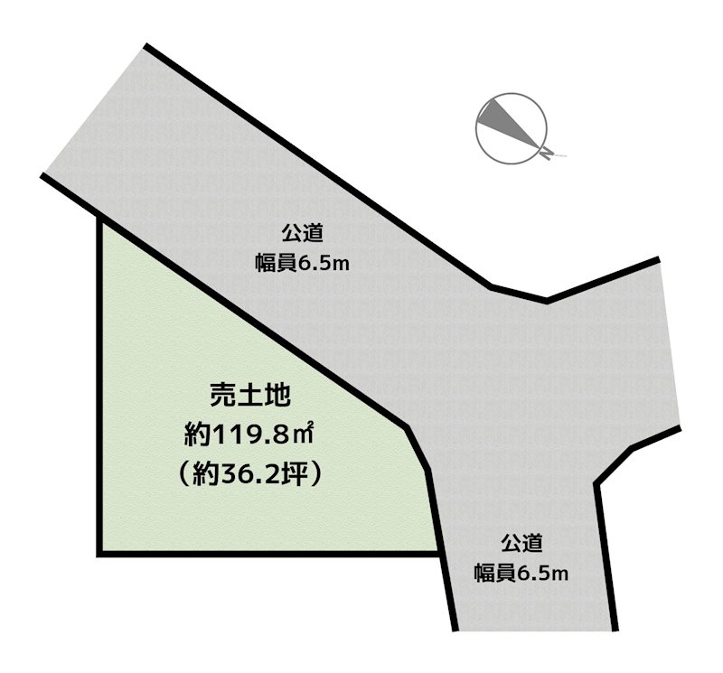 名古屋市名東区貴船3丁目 1号地 土地の図面