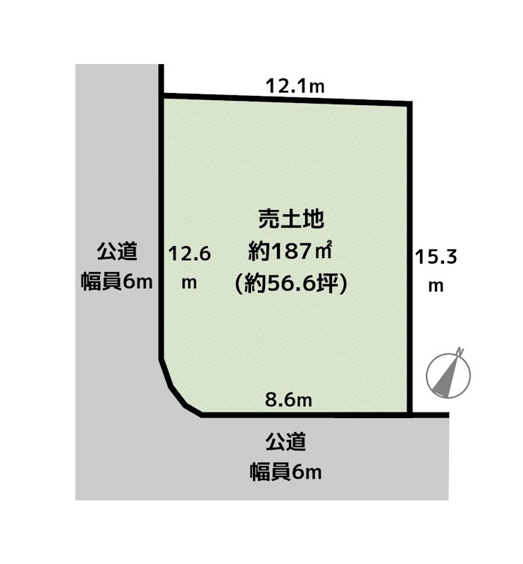 日進市五色園4丁目 土地の図面