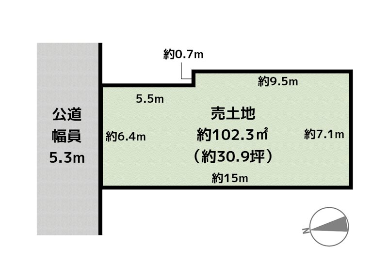名古屋市守山区鳥羽見1丁目 土地の図面