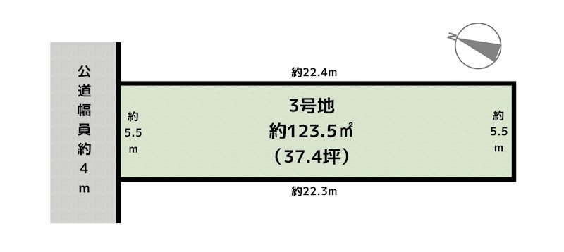 名古屋市守山区小幡南3丁目 3号地 土地の図面