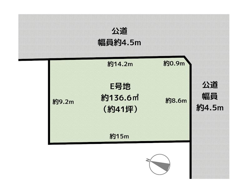 尾張旭市三郷町陶栄 E号地 土地の図面