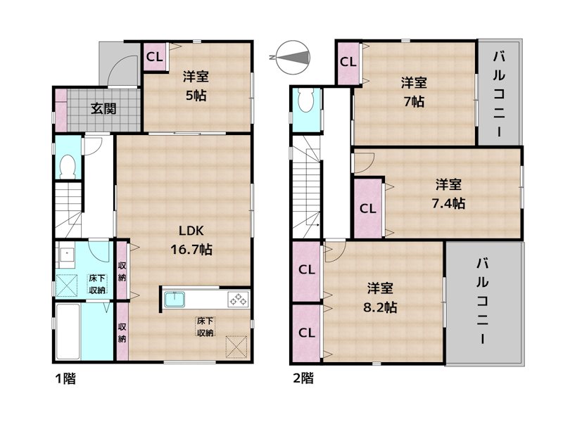 名古屋市天白区植田東1丁目 1号棟 新築一戸建ての図面