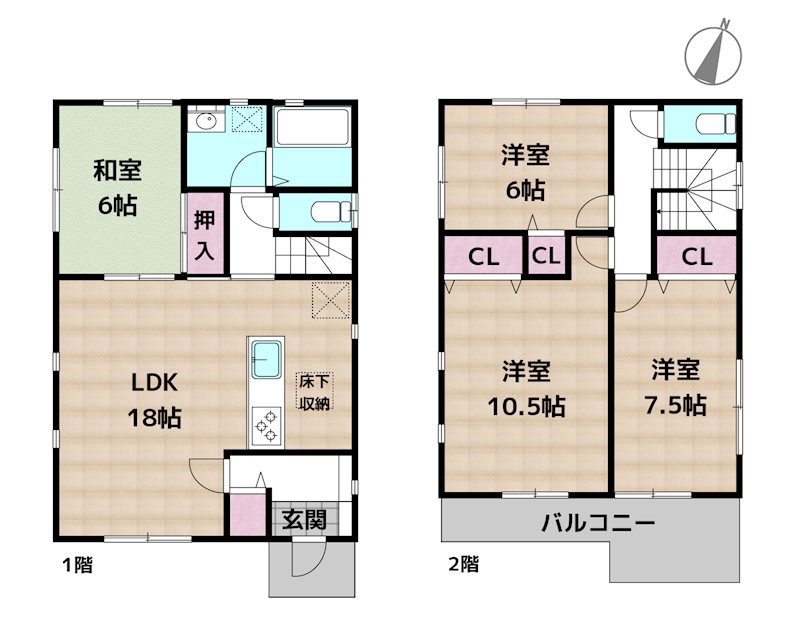 名古屋市守山区吉根3丁目 中古一戸建ての図面