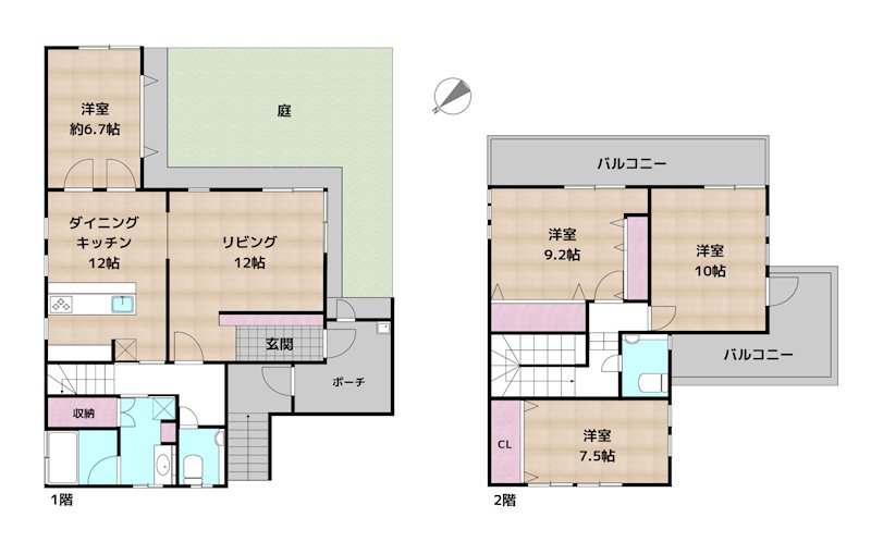 長久手市菖蒲池 中古一戸建ての図面