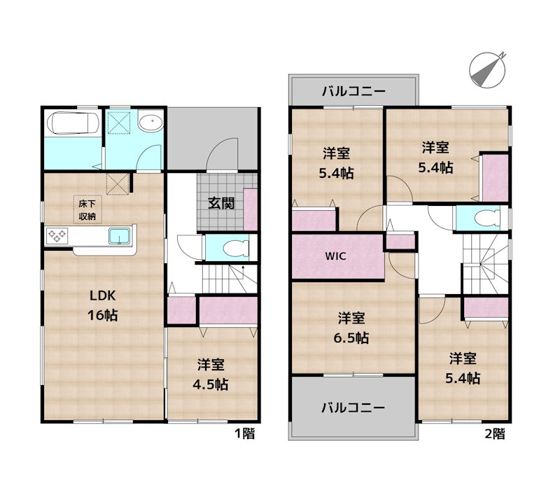 名古屋市守山区瀬古東3丁目 6号棟 新築一戸建ての図面