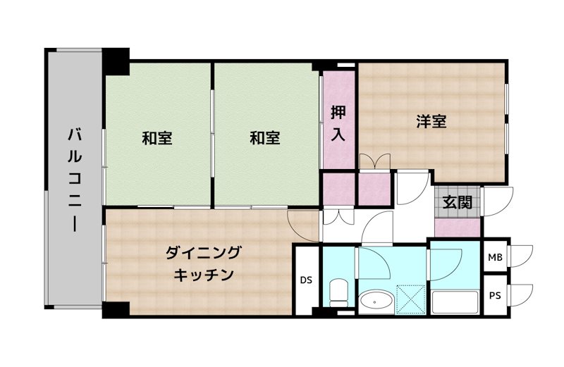 西一社ハイツの図面
