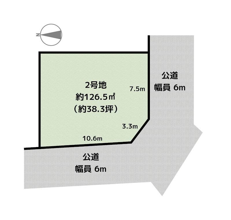 名古屋市守山区小幡中2丁目 2号地 土地の図面
