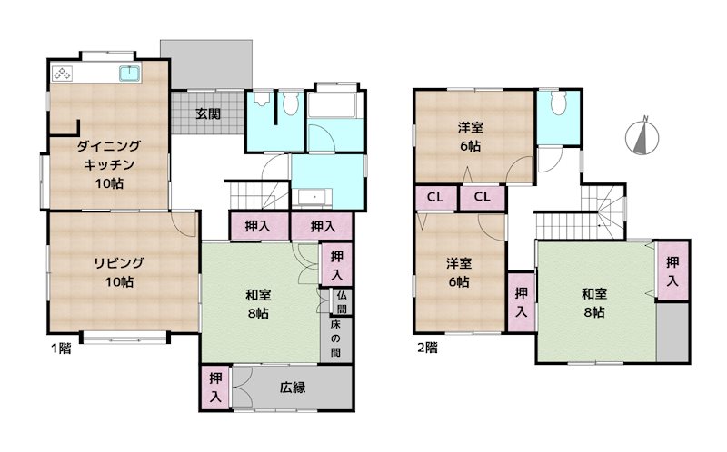 名古屋市守山区笹ヶ根3丁目 中古一戸建ての図面