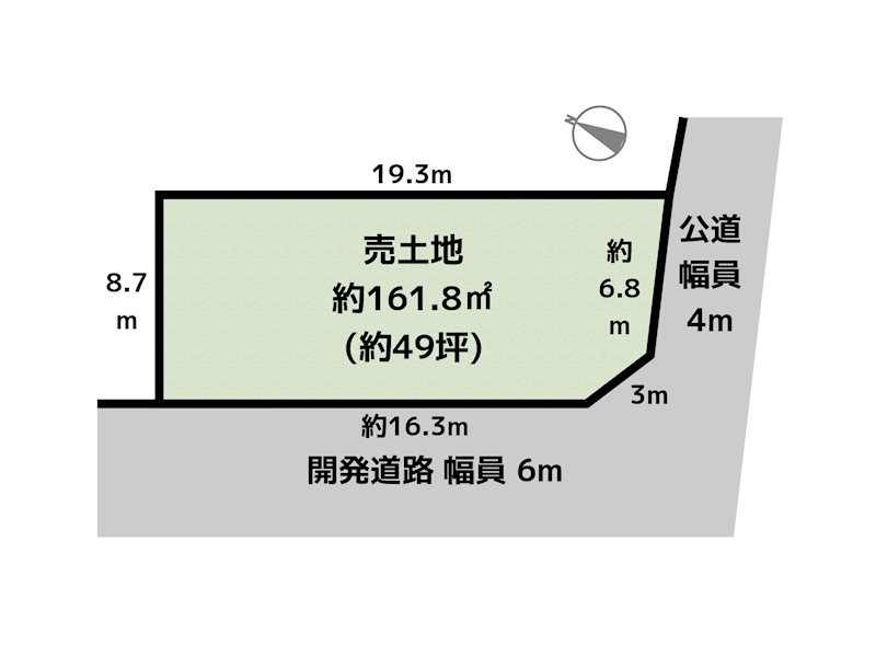 日進市赤池町箕ノ手 8号地 土地の図面