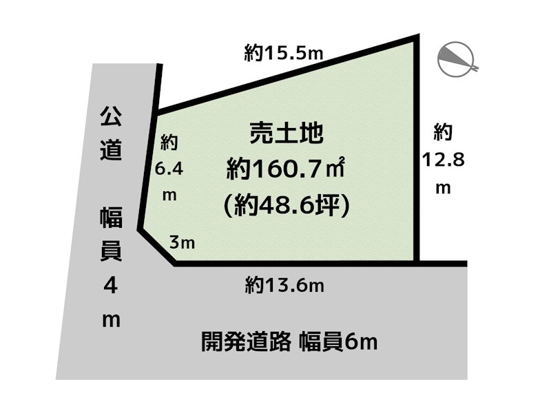 日進市赤池町箕ノ手 1号地 土地の図面