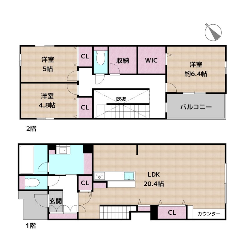 名古屋市名東区高針原1丁目 1号棟 新築一戸建ての図面