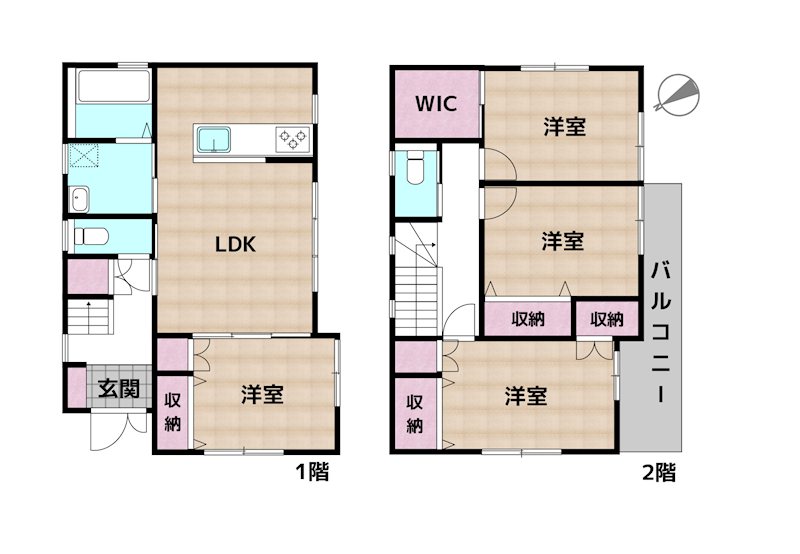 名古屋市守山区大字下志段味 中古一戸建ての図面