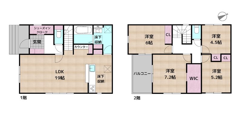 名古屋市天白区福池2丁目 新築一戸建ての図面