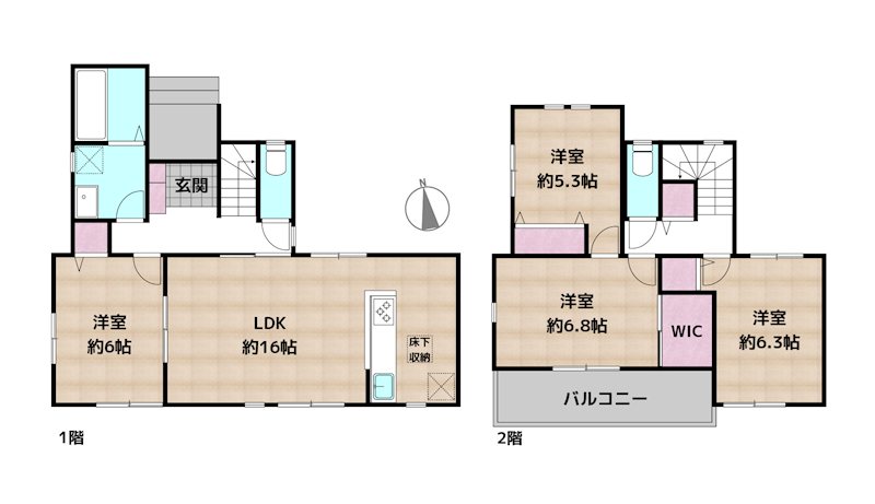名古屋市守山区深沢2丁目 新築一戸建ての図面