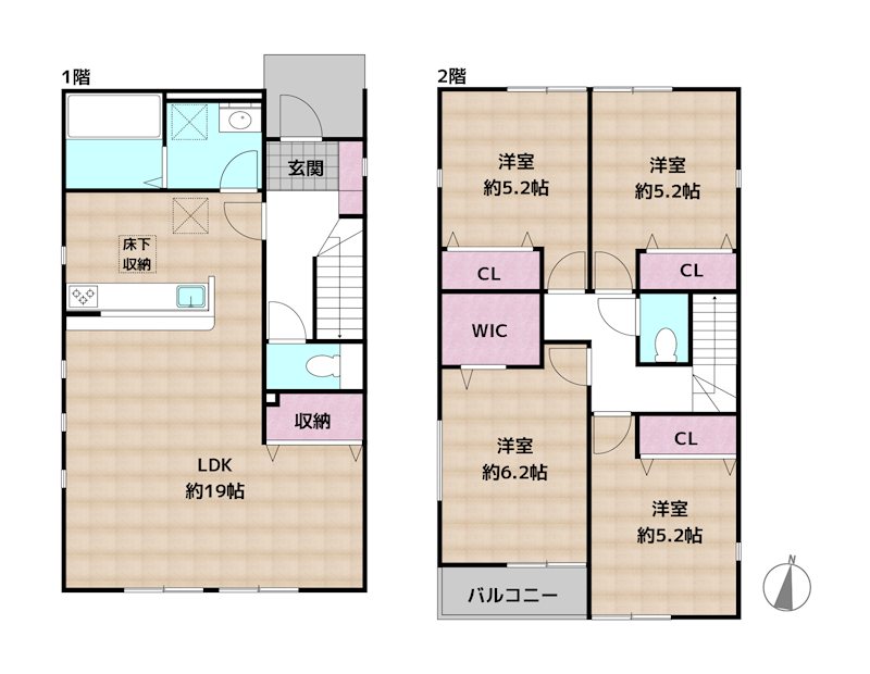尾張旭市西山町2丁目 新築一戸建ての図面