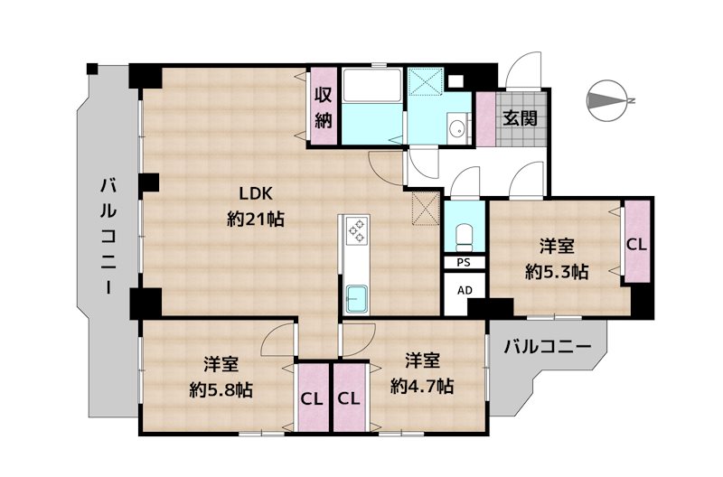 サンヴェールひょうたん山の図面