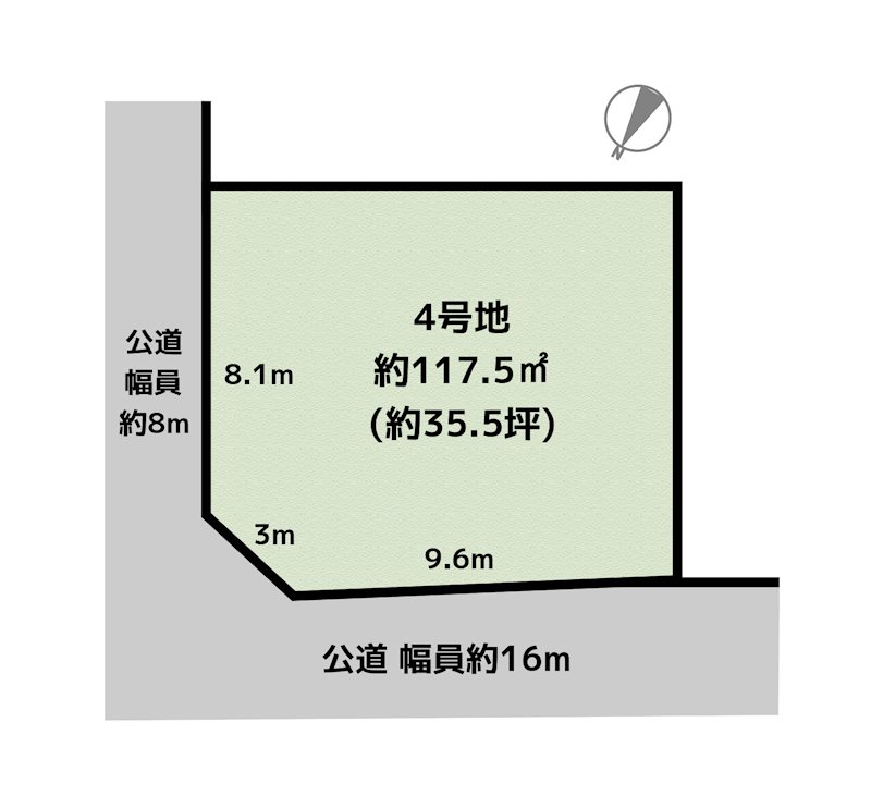 名古屋市名東区勢子坊1丁目 4号地 土地の図面