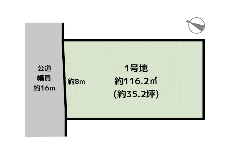 名古屋市名東区勢子坊1丁目 1号地 土地の図面